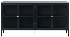 Czarna metalowa witryna 170x85 cm Carmel – Unique Furniture