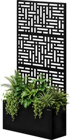 Metalowa pergola z donicą Rose 90 × 30 × 180 cm, kolor czarny