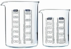 Zestaw szklanych miarek Pyrex, 2 szt., 0,25 l +0,5 l