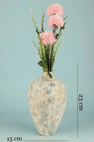 Wazon ceramiczny YL743 Ferrara patyna, beżowy