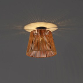 Lampa sufitowa zewnętrzna w stylu japandi z pomarańczową liną IP54 - Jayla