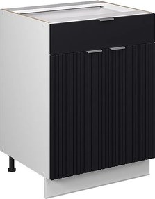 Szafka dolna do kuchni czarne paski 60x51.6x82 fame-line