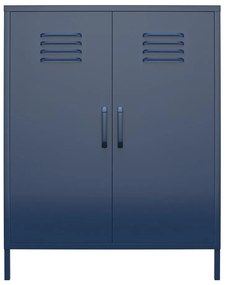Niebieska metalowa szafka 80x102 cm Bradford – Queer Eye