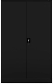 Szafa biurowa metalowa szeroka i głęboka czarna, 1150x1850x600 mm: JAN II D600