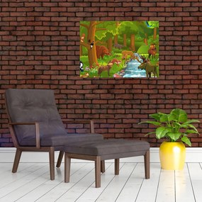 Dziecięcy obraz ze zwierzątkami (70x50 cm)