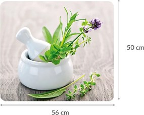 Szklana płyta ochronna HERB GARDEN na kuchenkę – duża, WENKO