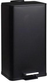 Metalowy kosz na śmieci DELTA, czarny, 30 l