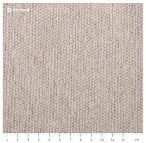 Kremowe tapicerowane łóżko dwuosobowe ze stelażem 140x200 cm Alano – MESONICA