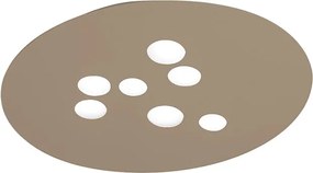 Lampa sufitowa Luna z metalu w kolorze gołębiej szarości, 72,5 x 60 cm, 7 żarówek GX53, maks. 7 x 8 W, IP20, nowoczesny okrągły kształt, żarówki nie są dołączone