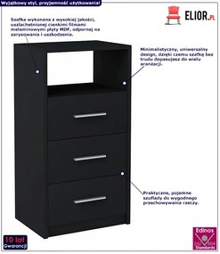 Wysoka komoda czarny mat H4-W26