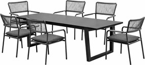 Doppler LIVORNO MADRI – aluminiowy zestaw ogrodowy 6+1