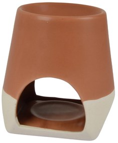 Ceramiczny kominek na tealight i wosk zapachowy, 10,5 cm