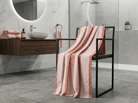 Ręcznik kąpielowy szybkoschnący VELMORA 70x140 cm różowy, 100% mikrofibra