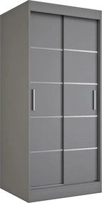 Antracytowa szafa przesuwna G5-K69