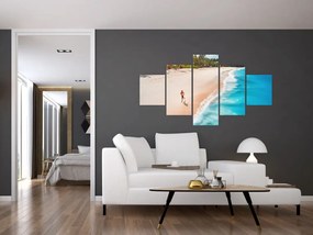 Obraz - Bieg na plaży (125x70 cm)