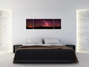 Obraz różowej Drogi Mlecznej (170x50 cm)