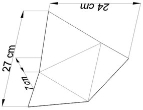 Modernistyczny kinkiet E745-Solids - czarny