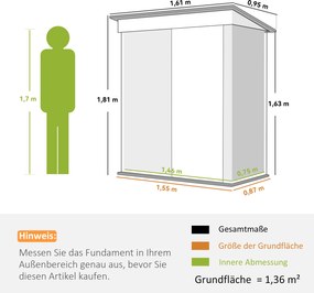 Outsunny Szopa ogrodowa, zewnętrzna szopa z blachy falistej, design ścian, regulowane półki, zamykane drzwi ciemnoszary