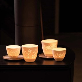 Biały porcelanowy świecznik SNOWLIGHTS