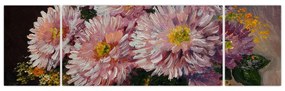 Obraz - Obraz olejny, Kwiaty w wazonie (170x50 cm)