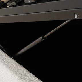 Łóżko Tapicerowane 160x200 cm ROSSO ze Stelażem i Pojemnikiem Dwuosobowe Boucle Kremowe