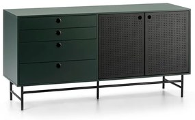 Czarno-zielona komoda Teulat Punto, szer. 150 cm