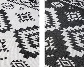 Dywan dwustronny zewnętrzny Gemini kremowo-czarny 80 cm x 150 cm