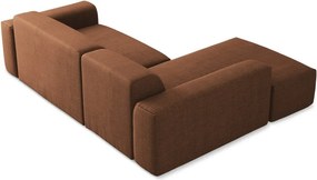 Narożnik (lewostronny/z szezlongiem) w kolorze terakoty Keli – Makamii