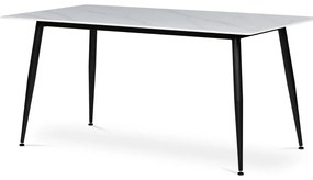 Stół do jadalni 160 x 90 cm, biały marmur