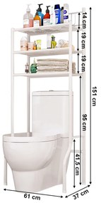 Półka nad toaletą REMIN, biały