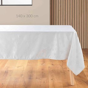Żakardowy obrus świąteczny, FLOCONS, 140 x 300 cm