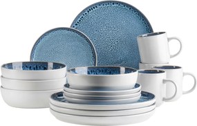 Mäser Zestaw naczyń stołowych 16 szt. MALEA – niebieski