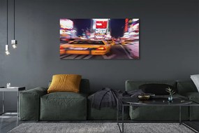 Fotoobraz na płótnie Samochód w Nocnym Mieście