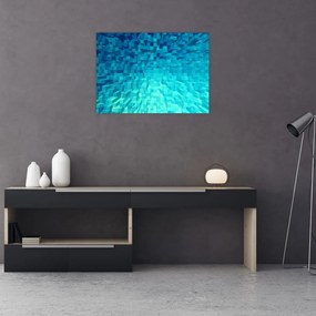 Obraz na szkle - abstrakcyjne kostki (70x50 cm)