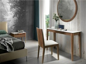 Prostokątny stolik konsolowy z marmuru porcelanowego i orzecha włoskiego 3082 ANGEL CERDA