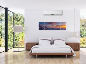 Obraz o zachodzie słońca, Mt. Blanc (170x50 cm)