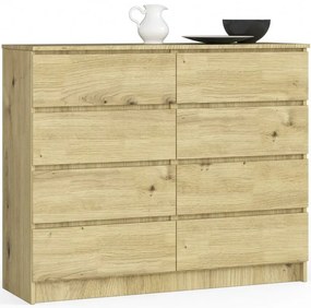 Komoda z gładkimi frontami dąb artisan - Andre 3X
