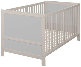 Szare łóżeczko z regulowaną wysokością 70x140 cm Easy Sleep – Roba