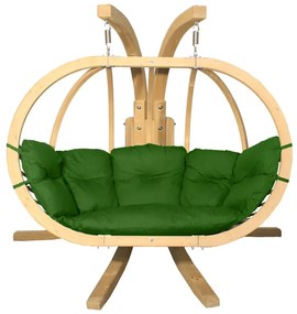 Zielony fotel kula do ogrodu D6-Z15