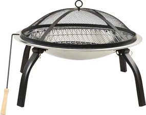 Palenisko ogrodowe z grillem i pogrzebaczem K8-E03