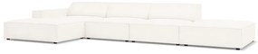 Beżowy narożnik (lewostronny) z materiału bouclé Jodie – Micadoni Home