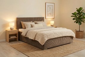 Łóżko OLEG 180x200 cm Capuccino Z materacem