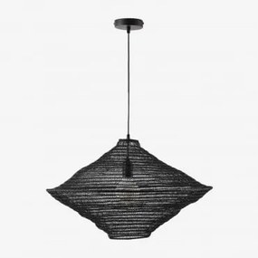 Lampa Sufitowa Żelazna Zulma Ø65 Cm Czarna - Sklum