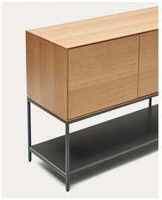 Niska komoda w dekorze dębu 195x80 cm Vedrana – Kave Home