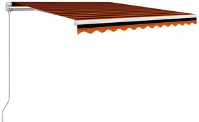 Markiza balkonowa z korbą pomarańczowo-brązowy N1-P60