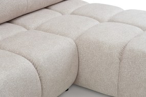 Narożnik Lerio prawostronny z funkcją spania - jasno beżowa dzianina hydrofobowa Blur 02