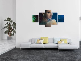 Obraz - Spojrzenie młodej kobiety (125x70 cm)