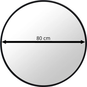 Okrągłe lustro ścienne Messa 80 cm