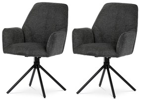 Zestaw krzeseł obiadowych z mechanizmem powrotnymHC-522 GREY2, 2 szt.