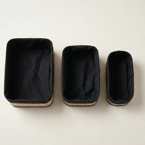 Zestaw bambusowych koszyków do przechowywania VINNO